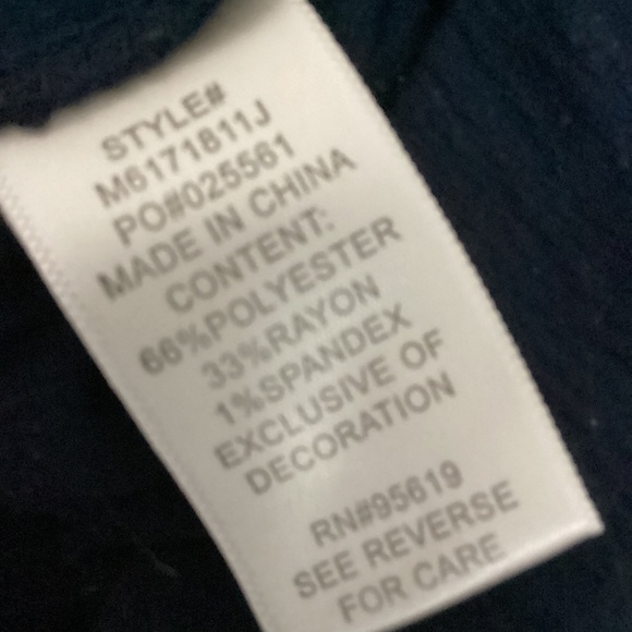 JohnPaulRichard 1x XL Navy handkerchief  top - Picture 4 of 5